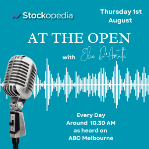 2024 Aug 1st ASX At the Open: Oil price rally + More