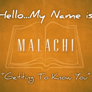 Hello, May Name is Malachi