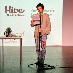 Hive reading at Sheaf Poetry Festival 2019