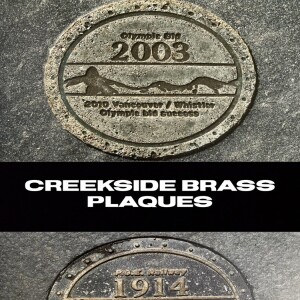 Whistler Creekside Brass Plaques