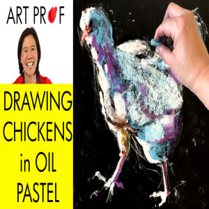 Draw Along: Chickens in Oil Pastel