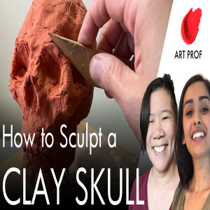 How to Sculpt a SKULL in Air Dry Clay