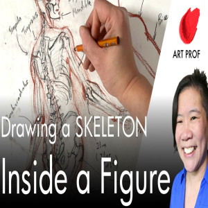 Drawing a SKELETON inside a Figure, Anatomy for Artists