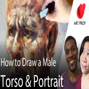 Figure Drawing Demo: Male Torso in Soft Pastel