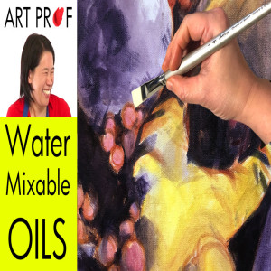 Paint Along: Water Mixable Oils, Purple & Yellow, Part 1 of 4