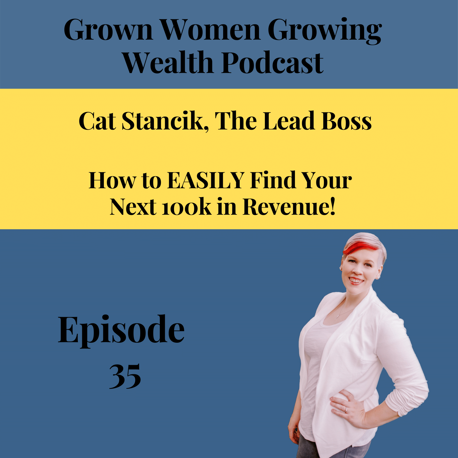 Ep 35 How to Easily Find Your Next 100k in Revenue w Cat Stancik Image