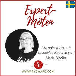Expertmöte #7: Att söka jobb och utvecklas via LinkedIn - Maria Sjödin
