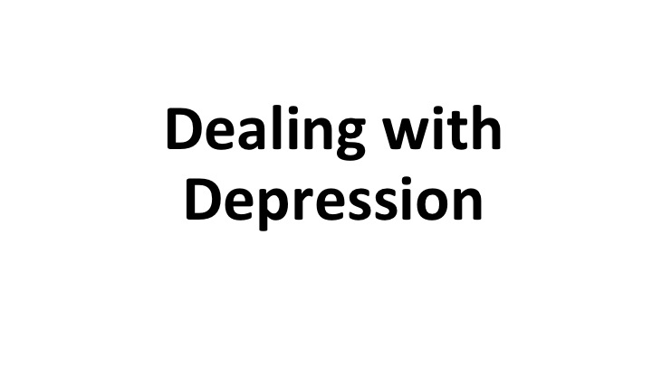 Survivors Unite: Dealing With Depression 10.12.16