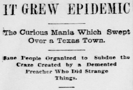 Port Isabel 1895: “It Grew Epidemic”