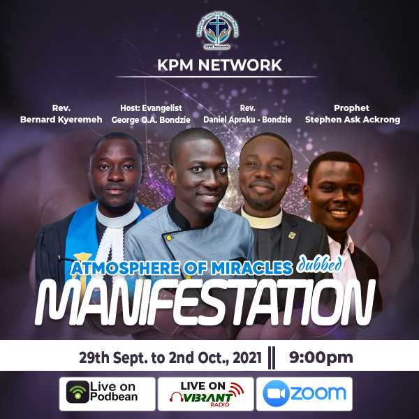 ATMOSPHERE MIRACLES DAY 1 Theme: MANIFESTATION With Rev. Daniel Apraku Bondzie