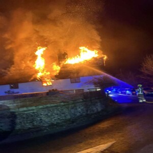 Podcast: Massive blaze takes hold of five thatched cottages