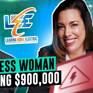 Business Woman Crushing 900000 Dollars