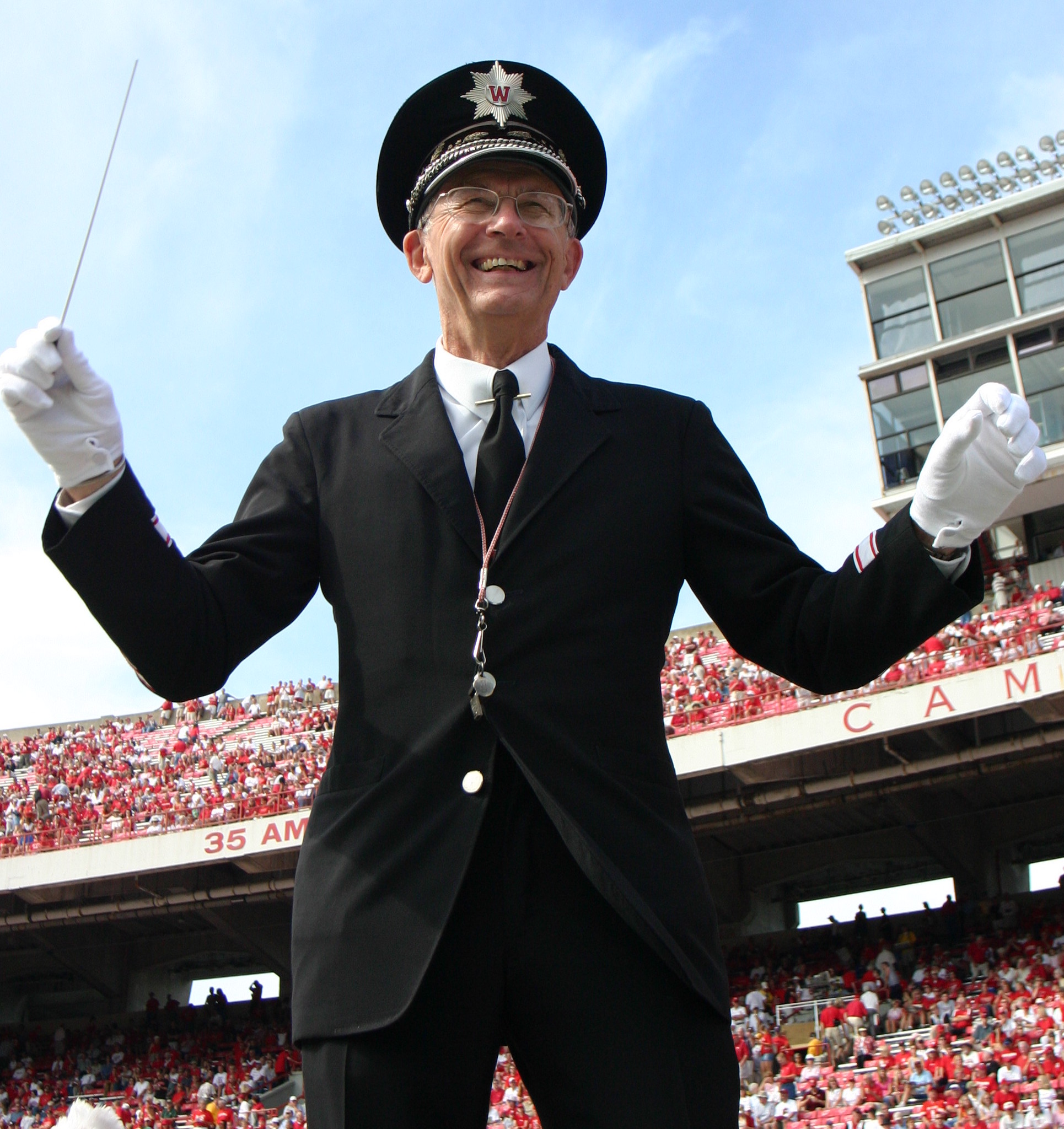 UW Marching Band Director Mike Leckrone