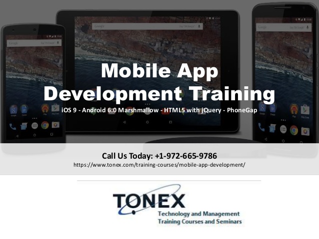 Mobile App Development Training 2018 by Tonex