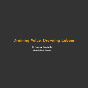Draining Value, Drowning Labour - Dr Lucia Pradella