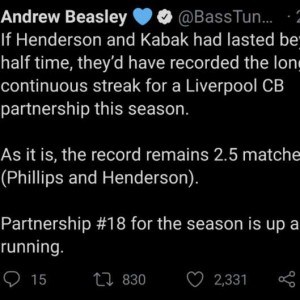 Half time thoughts Liverpool v Everton