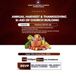 ANNUAL HARVEST & THANKSGIVING 🙏👏🙏🙏🙏