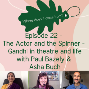 Episode 22 The Actor and the Spinner - exploring Gandhi’s values in theatre and life, with Paul Bazely and Asha Buch