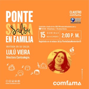 Ponte Salsa en Familia - Nov 15 - 2020. Invitada: LULÚ VIERA, CORPORACIÓN CANTO ALEGRE