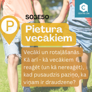 S03E50 Pietura vecākiem. Vecāki un rotaļašanās. Kā arī - kā reaģēt, kad pusaudzis paziņo, ka viņam ir draudzene?