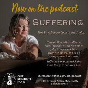 Suffering.  Part 3.  A Deeper Look at the Savior.