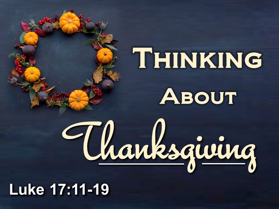 Thinking About Thanksgiving
