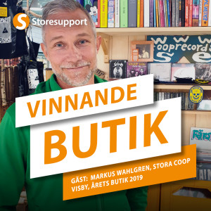 Vinnande butik med Markus Wahlgren, butikschef Stora Coop Visby