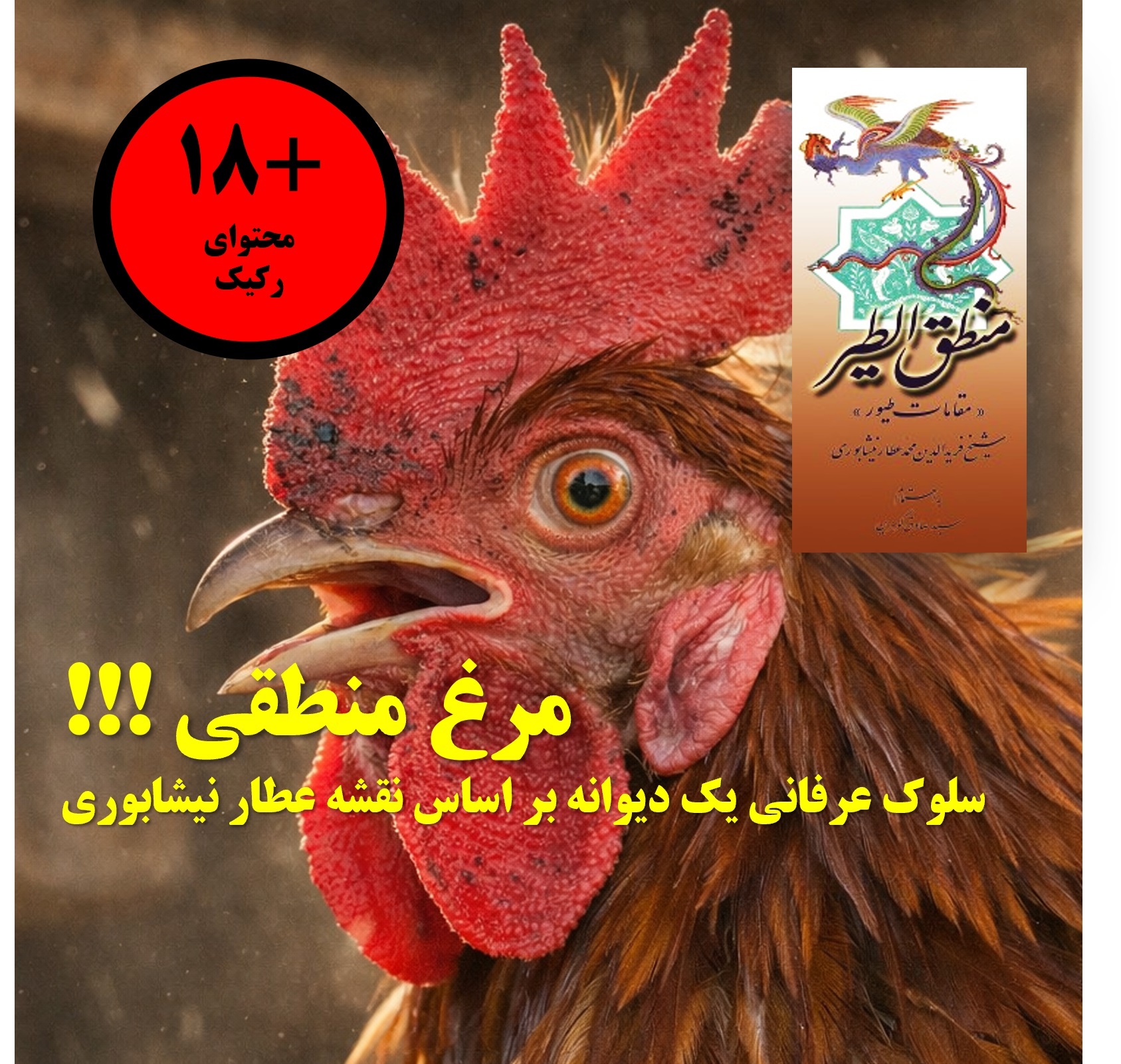 Morghe-Manteqi سلوک عرفانی یک دیوانه با نقشه منطق الطیر عطار نیشابوری - مُرغِ منطقی