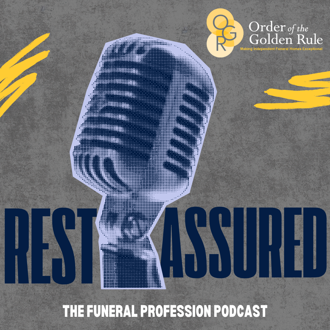 Logo of the podcast Rest Assured: The Funeral Profession Podcast