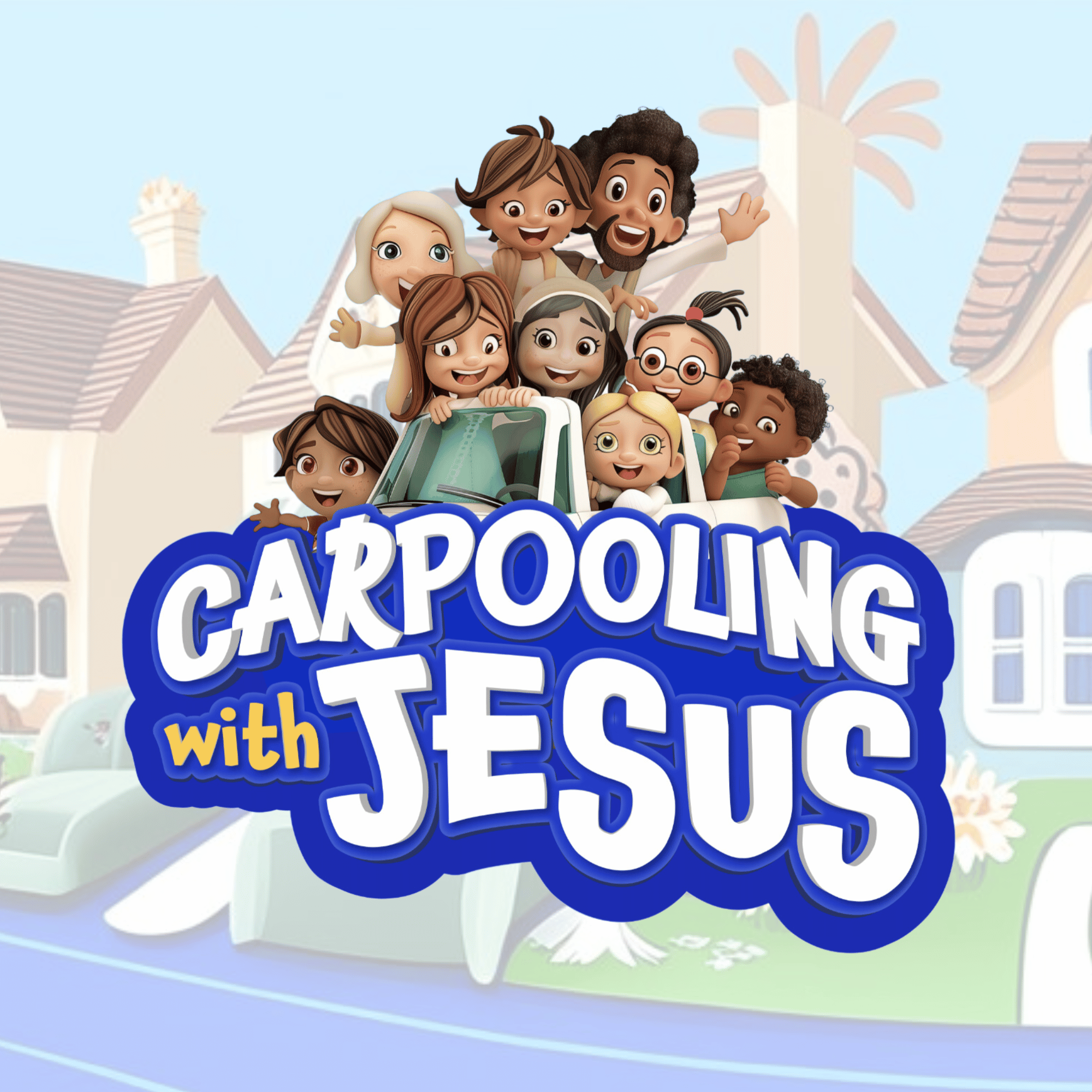 Logo of the podcast Carpooling with Jesus: Daily Devotional Podcast for Kids and Families