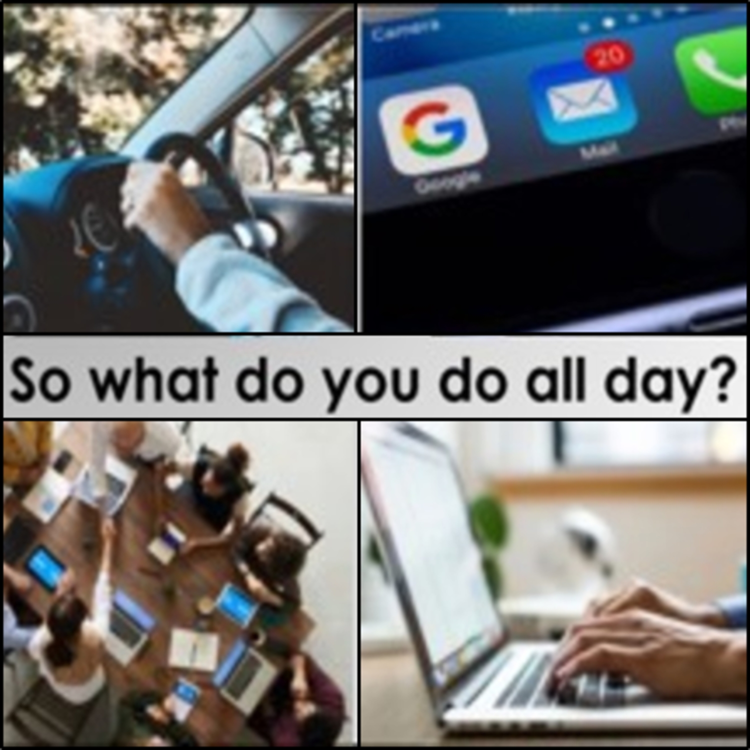 So what do you do all day? - podcast cover