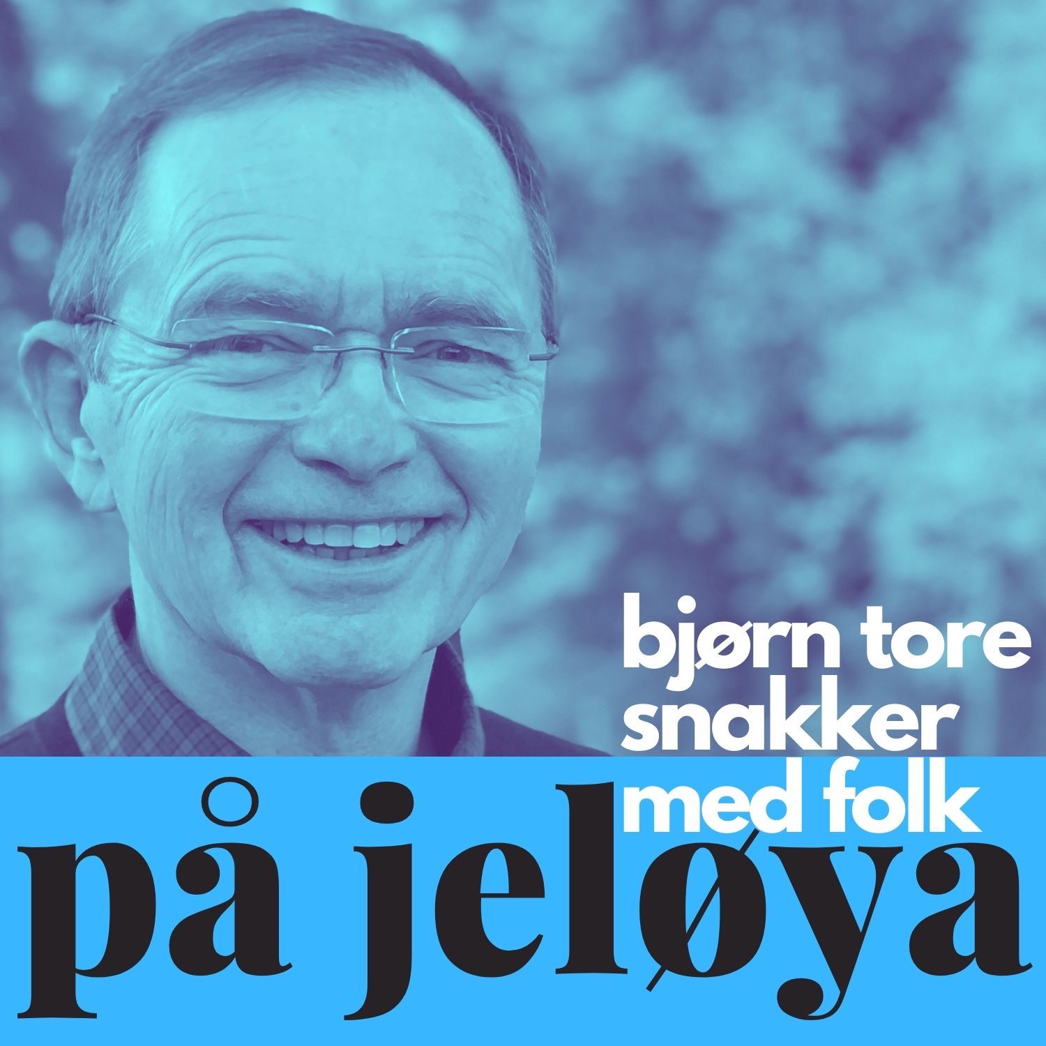 Bjørn Tore snakker med folk på Jeløya